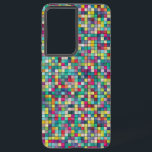 Coque Samsung Galaxy Motif géométrique en mosaïque carré colorée<br><div class="desc">Motif géométrique en mosaïque carré colorée.</div>