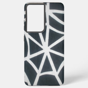 Coque Samsung Galaxy Motif géométrique Gras noir et blanc Spider Web