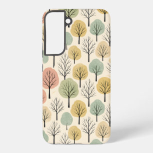 Coque Samsung Galaxy Motif minimaliste de l'arbre d'automne Pastel Forê