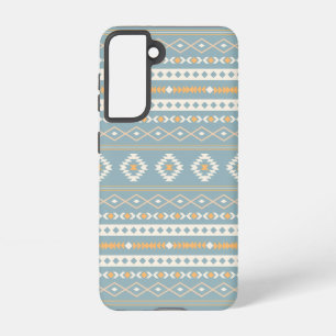 Coque Samsung Galaxy Motif Motif Mixte Aztec Crème Bleu Orange