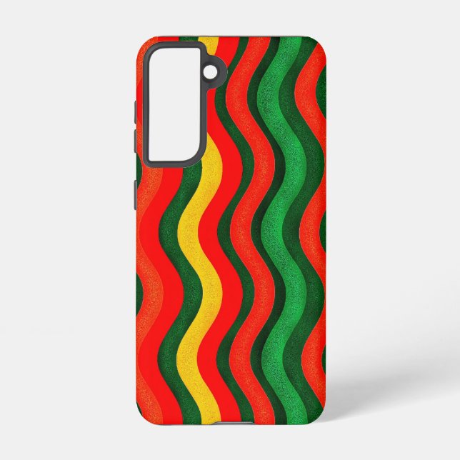 Coque Samsung Galaxy Motif ondulé coloré (Verso)