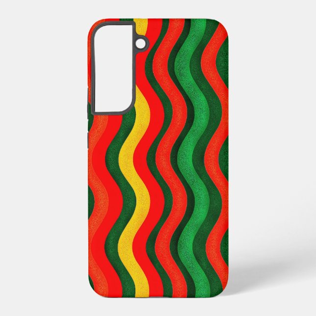 Coque Samsung Galaxy Motif ondulé coloré (Verso)