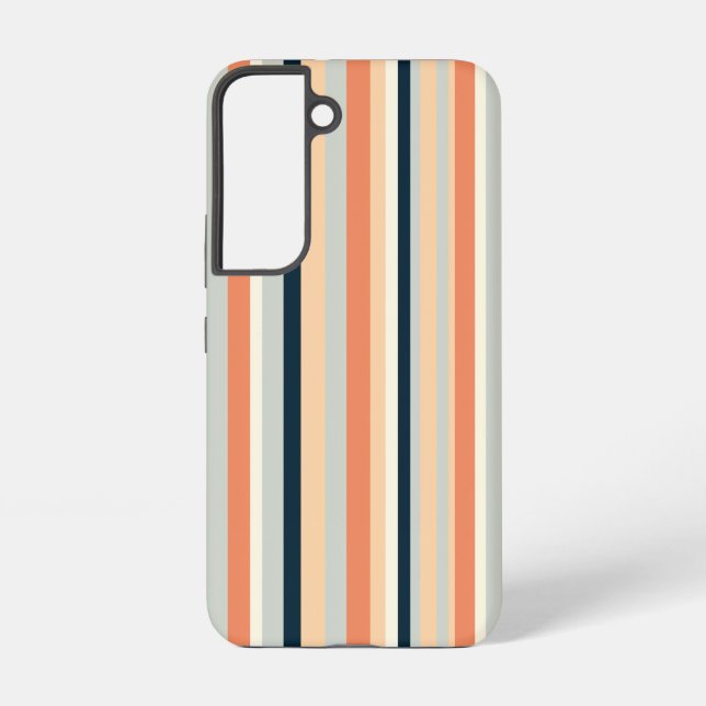 Coque Samsung Galaxy Motif rayé vertical coloré (Verso)