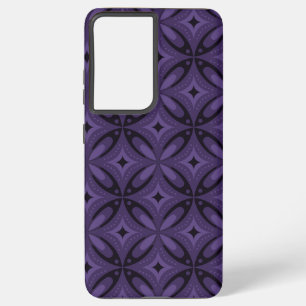 Coque Samsung Galaxy Motif Rétro de Couleur Violet Foncé