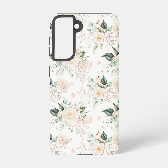 Coque Samsung Galaxy Motif rose Floral Garden (Verso)
