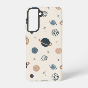 Coque Samsung Galaxy Motif sans couture à main avec planètes