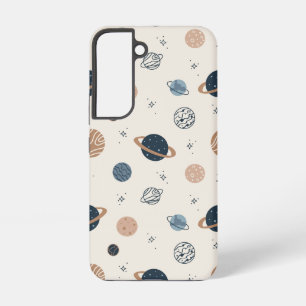 Coque Samsung Galaxy Motif sans couture à main avec planètes