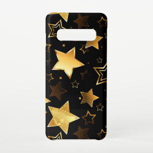 Coque Samsung Galaxy S10 Motif sans couture avec étoiles d'or