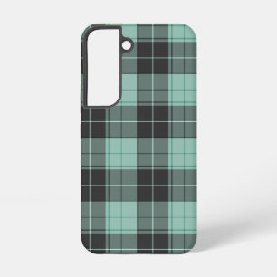 Coque Samsung Galaxy Motif tartan simple en turquoise