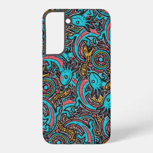Coque Samsung Galaxy Motif tribal aztèque axolotl Xolotl mythologie boh