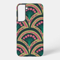 motif vert en forme de coquillage
