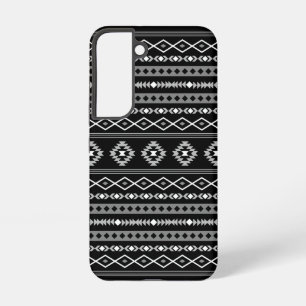 Coque Samsung Galaxy Motifs mixtes aztèques blanc gris noir