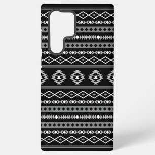 Coque Samsung Galaxy Motifs mixtes aztèques blanc gris noir Motif