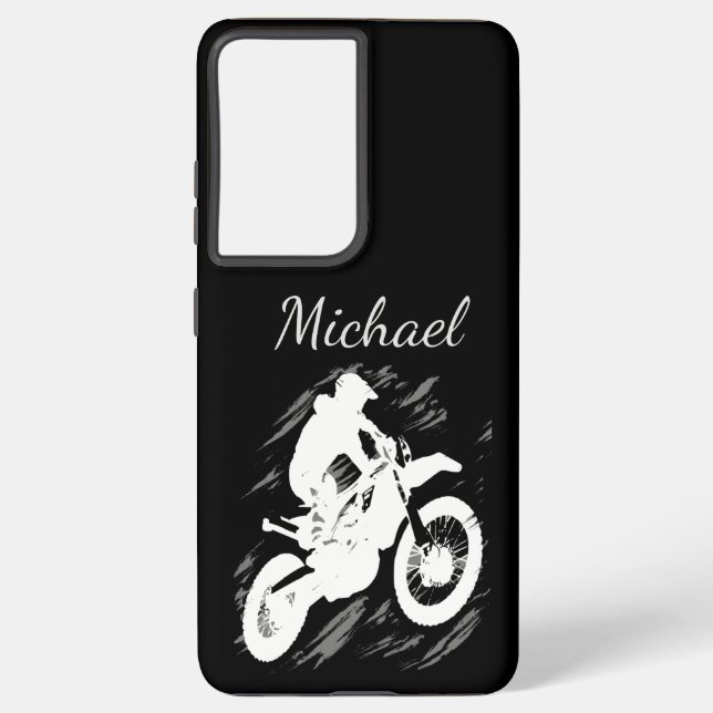 Coque Samsung Galaxy Motocross Devis Sport Motorcycle Personnaliser de  (Verso)