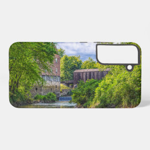 Coque Samsung Galaxy Moulin de Bollinger et pont couvert de Burfordvill