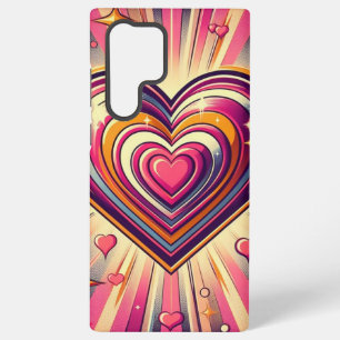 Coque Samsung Galaxy Mug Pop Art cœur/ Saint Valentin des années 70
