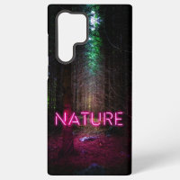 Mystère forêt d'épinette nature néon magenta signe