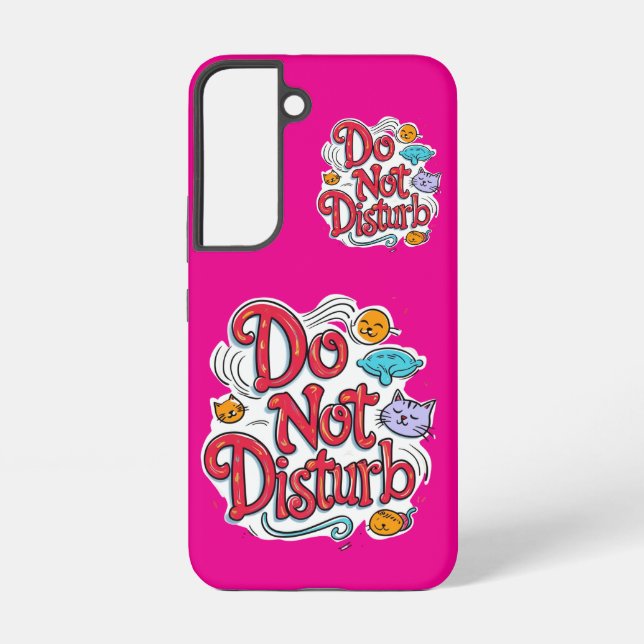 Coque Samsung Galaxy Ne pas déranger Red Cat Art Design Protection (Verso)