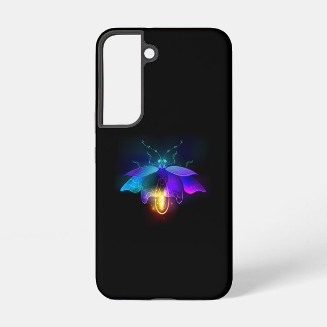 Coque Samsung Galaxy Neon Firefly sur noir (Verso)