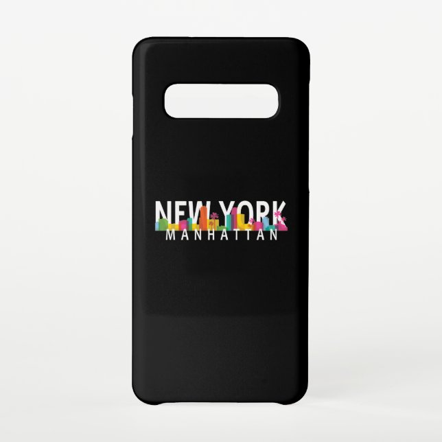 Coque Samsung Galaxy New York Manhattan skyline avec palmiers (Dos)