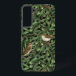 Coque Samsung Galaxy Nightingales dans l'olivier 3<br><div class="desc">Motif d'aquarelle peinte à la main avec 2 nightingales perchés sur des branches d'olivier</div>