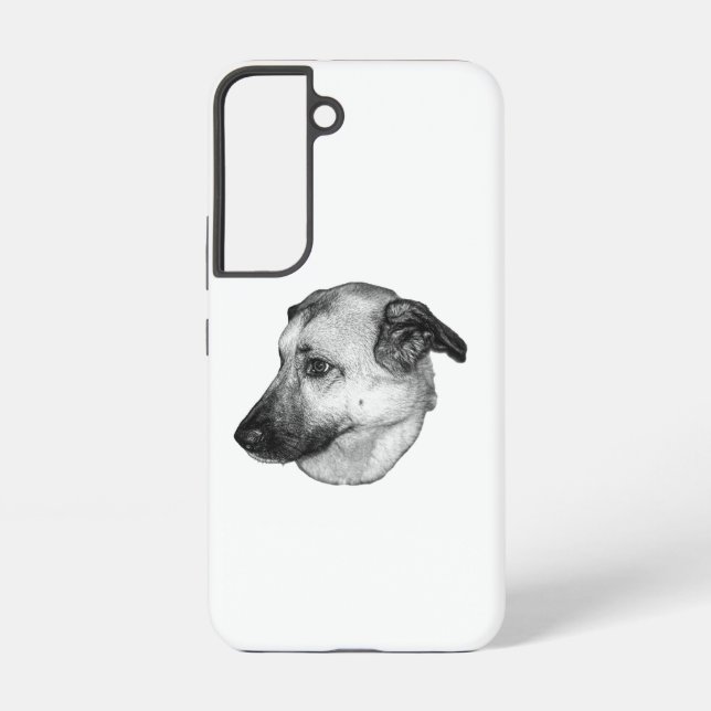 Coque Samsung Galaxy Noble Grisaille, Housse de Chien (Verso)