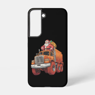 Coque Samsung Galaxy Noël Père Noël Monster Camion Xmas Garçons Enfants