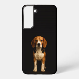 Coque Samsung Galaxy Noir 4 Luxe Galaxy S22 Plus, Beagle Gentil