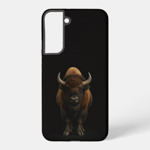 Coque Samsung Galaxy Noir 4 Luxe Galaxy S22 Plus, Bison d'Amérique