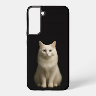 Coque Samsung Galaxy Noir 4 Luxe Galaxy S22 Plus, Chat Angora Turc