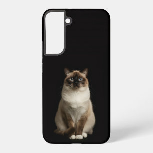 Coque Samsung Galaxy Noir 4 Luxe Galaxy S22 Plus, Chat Birman