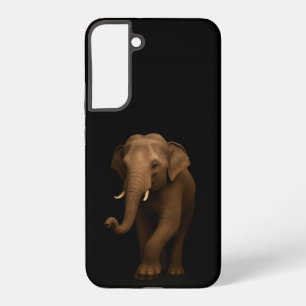 Coque Samsung Galaxy Noir 4 Luxe Galaxy S22 Plus, Éléphant d'Inde