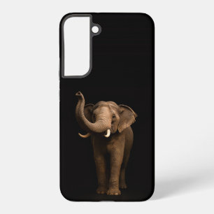 Coque Samsung Galaxy Noir 4 Luxe Galaxy S22 Plus, Éléphant Puissant