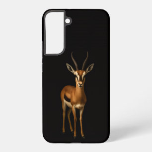 Coque Samsung Galaxy Noir 4 Luxe Galaxy S22 Plus, Gazelle Élégante