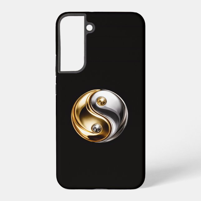 Coque Samsung Galaxy Noir 4 Luxe Galaxy S22 Plus, Harmonie Yin Yang (Verso)