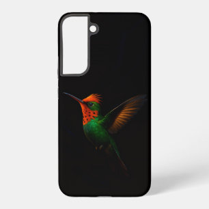 Coque Samsung Galaxy Noir 4 Luxe Galaxy S22 Plus, Oiseau Coquette Toupe