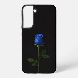 Coque Samsung Galaxy Noir 4 Luxe Galaxy S22 Plus, Rose Bleu de Minuit