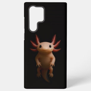 Coque Samsung Galaxy Noir 4 Luxe Galaxy S22 Ultra, Axolotl mexicain