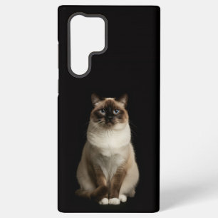 Coque Samsung Galaxy Noir 4 Luxe Galaxy S22 Ultra, Chat Birman