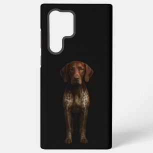 Coque Samsung Galaxy Noir 4 Luxe Galaxy S22 Ultra, chien Braque alleman