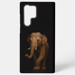 Coque Samsung Galaxy Noir 4 Luxe Galaxy S22 Ultra, Éléphant d'Inde