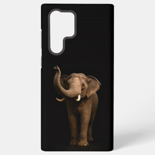 Coque Samsung Galaxy Noir 4 Luxe Galaxy S22 Ultra, Éléphant Puissant