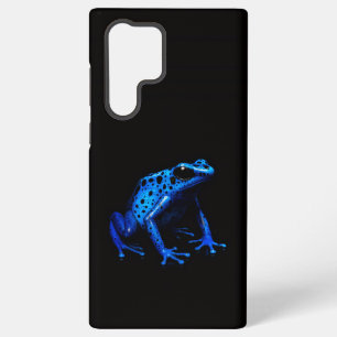 Coque Samsung Galaxy Noir 4 Luxe Galaxy S22 Ultra, Grenouille Bleue