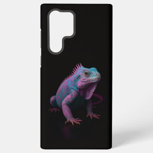 Coque Samsung Galaxy Noir 4 Luxe Galaxy S22 Ultra, Iguane Rose