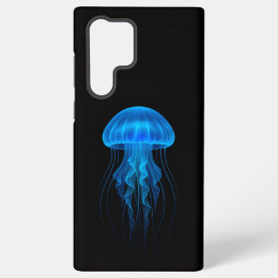 Coque Samsung Galaxy Noir 4 Luxe Galaxy S22 Ultra, Méduse Bleue
