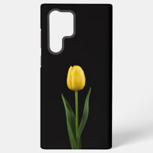 Coque Samsung Galaxy Noir 4 Luxe Galaxy S22 Ultra, Tulipe Dorée