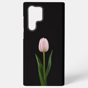 Coque Samsung Galaxy Noir 4 Luxe Galaxy S22 Ultra, Tulipe Rose Tendre