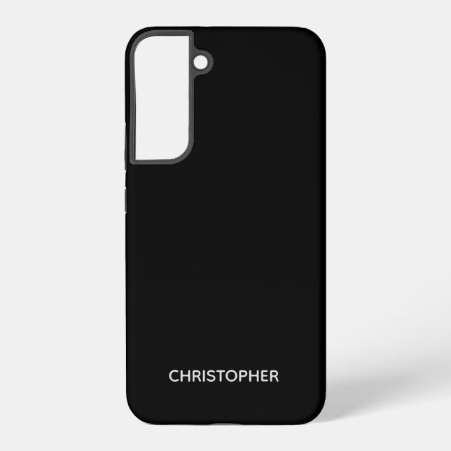 Coque Samsung Galaxy Noir Personnalisé Simple (Verso)