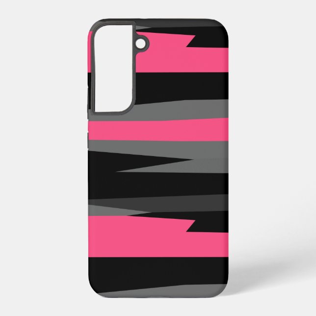 Coque Samsung Galaxy Noir rose et gris (Verso)