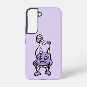 Coque Samsung Galaxy Nom de démon drôle violet mignon Whimsigoth